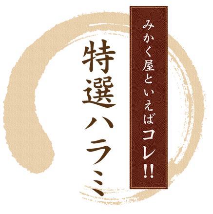 みかく屋といえばコレ！！特選ハラミ